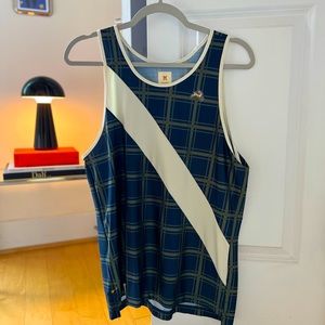 Tracksmith ‘Cross Country’ Plaid Singlet — Medium, Blue & Green